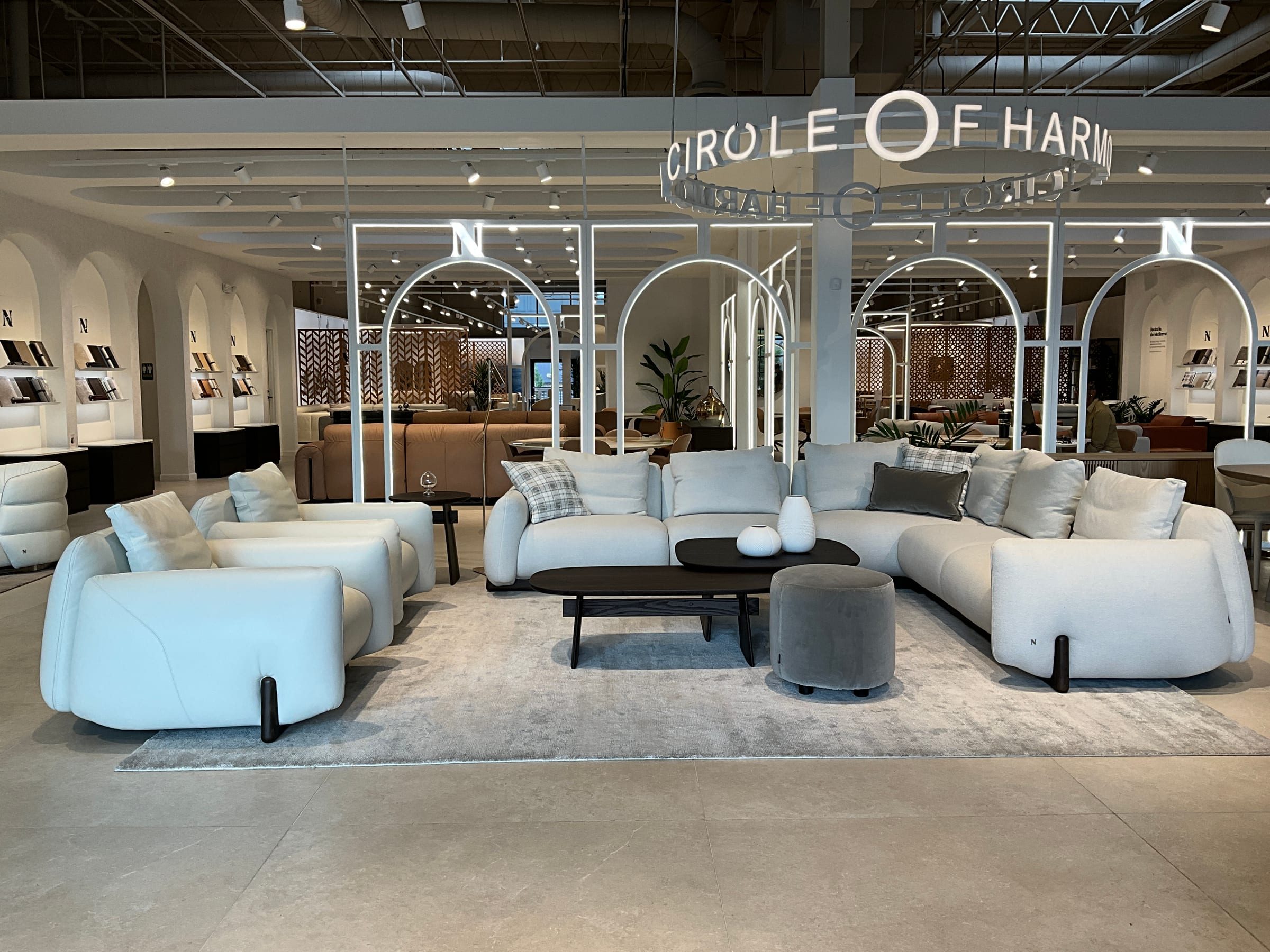 Natuzzi Italia showroom presentation for the current season.